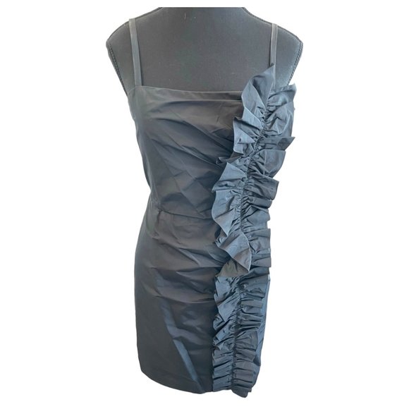 BCBG MAXAZRIA black ruffled cocktail dress - Picture 1 of 4